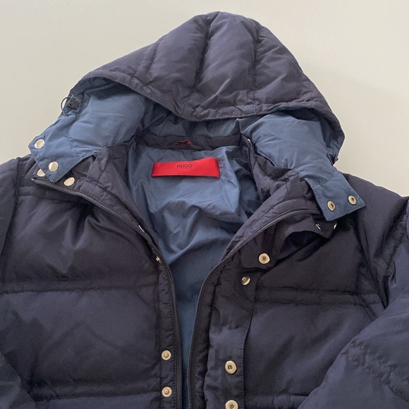 HUGO by Hugo Boss Puffer Winter Real Down Jacket Men’s Black - Picture 9 of 13